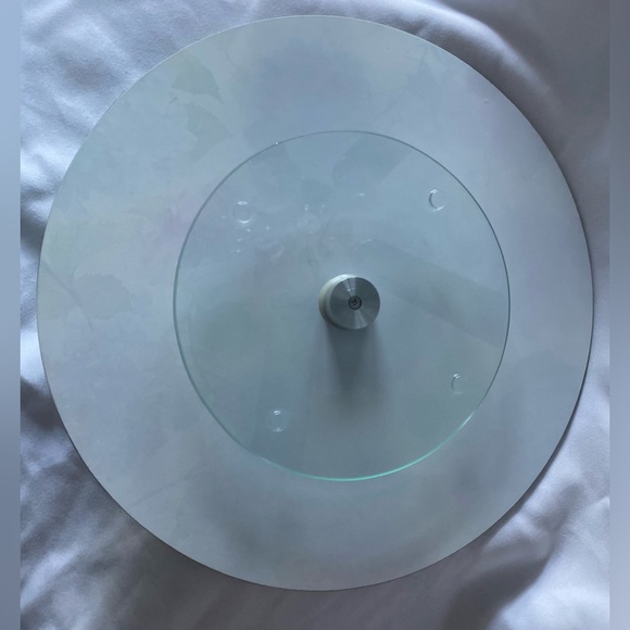 Floral Lazy Susan Revolving Cake Stand Gorgeous Hydrangea Flowers - Picture 3 of 4